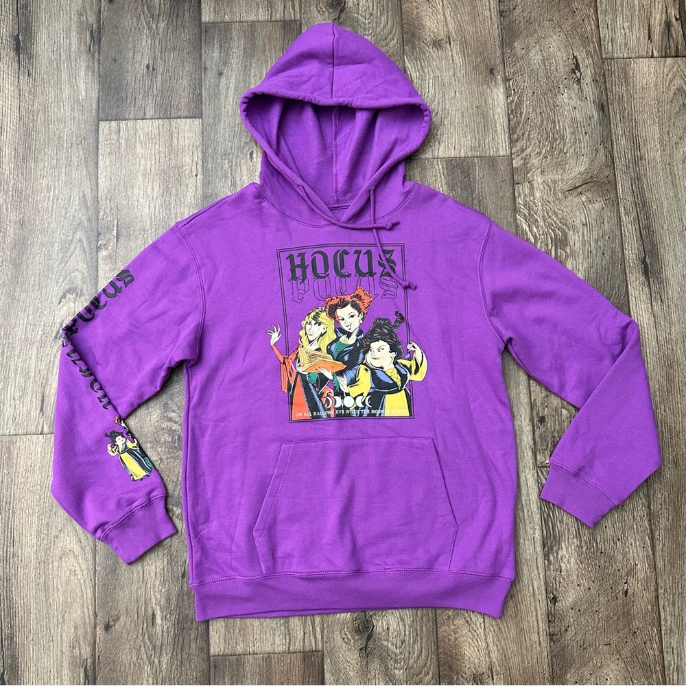 Disney Hocus Pocus Purple Hoodie Sweatshirt Girl’s Size L (11-13)